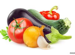 Fototapeta330 x 244  Fresh vegetables isolated on white, 330 x 244 cm
