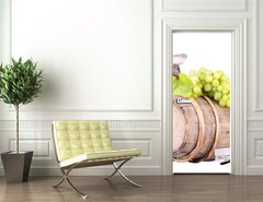 Samolepka na dvee flie 90 x 220, 54361772 - champagne, red and white wine - ampask, erven a bl vno