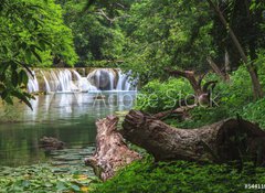 Samolepka flie 100 x 73, 54411521 - Waterfall in tropical forest,Saraburi province - Vodopd v tropickm lese, provincie Saraburi