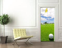 Samolepka na dvee flie 90 x 220, 5451450 - Green on beautiful Golf Course