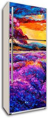 Samolepka na lednici fólie 80 x 200, 54800593 - Lavender fields - Levandulová pole