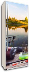 Samolepka na lednici flie 80 x 200  fishing on the lake, 80 x 200 cm