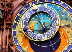 Samolepka flie 200 x 144, 55878390 - Close up of the Prague astronomical clock, Czech Republic