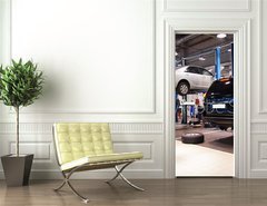 Samolepka na dveře fólie 90 x 220, 56525394 - repair garage - opravit garáž