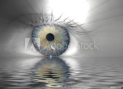 Fototapeta100 x 73  Auge + Wassereffekt, 100 x 73 cm