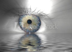 Fototapeta vliesov 100 x 73, 5681033 - Auge + Wassereffekt