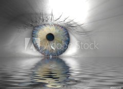 Fototapeta pltno 160 x 116, 5681033 - Auge + Wassereffekt - inek o a vody