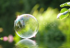 Samolepka flie 145 x 100, 5681170 - Seifenblase + Wassereffekt - Mdlov bublina + efekt vody