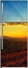 Samolepka na lednici flie 80 x 200, 569569643 - Beautiful sun set with sweet clouds between mountains