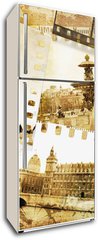 Samolepka na lednici flie 80 x 200  Parisian memories  old photo album, 80 x 200 cm