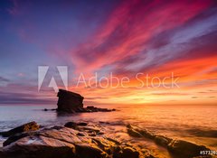 Fototapeta vliesov 100 x 73, 57316748 - Dawn at Collywell Bay