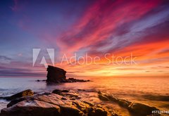 Samolepka flie 145 x 100, 57316748 - Dawn at Collywell Bay