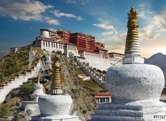 Fototapeta vliesov 100 x 73, 57727325 - The Potala Palace in Tibet during sunset