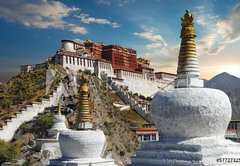 Fototapeta pltno 174 x 120, 57727325 - The Potala Palace in Tibet during sunset