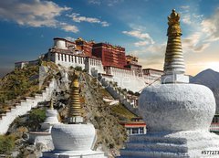 Samolepka flie 200 x 144, 57727325 - The Potala Palace in Tibet during sunset