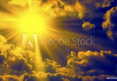 Samolepka flie 145 x 100  Golden rays, 145 x 100 cm
