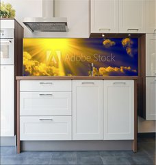 Fototapeta do kuchyn flie 180 x 60  Golden rays, 180 x 60 cm