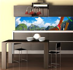 Fototapeta do kuchyně fólie 260 x 60, 57799346 - island - ostrov