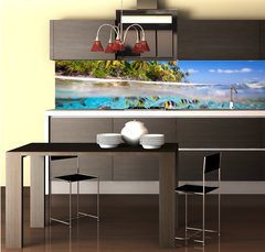 Fototapeta do kuchyn flie 260 x 60  Tropical island, 260 x 60 cm