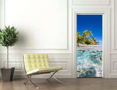 Samolepka na dvee flie 90 x 220  Tropical island, 90 x 220 cm
