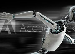 Fototapeta160 x 116  robot android runnning speed concept, 160 x 116 cm
