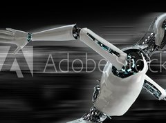 Samolepka flie 270 x 200, 57973236 - robot android runnning speed concept