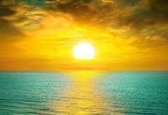 Samolepka flie 145 x 100, 58282412 - Beautiful sunset above the sea