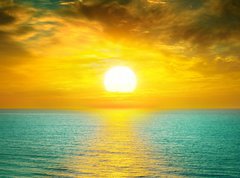 Samolepka flie 270 x 200, 58282412 - Beautiful sunset above the sea
