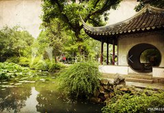 Samolepka fólie 145 x 100, 58296119 - Chinese traditional garden - Suzhou - China - Čínská tradiční zahrada