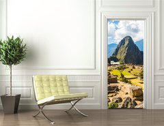 Samolepka na dvee flie 90 x 220  Mysterious city  Machu Picchu, Peru,South America, 90 x 220 cm