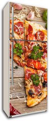 Samolepka na lednici flie 80 x 200  Sausage pizza, 80 x 200 cm