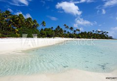 Fototapeta174 x 120  Landscape of of Maina Island in Aitutaki Lagoon Cook Islands, 174 x 120 cm