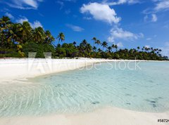 Fototapeta330 x 244  Landscape of of Maina Island in Aitutaki Lagoon Cook Islands, 330 x 244 cm