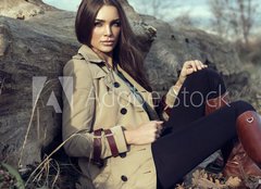Fototapeta plátno 160 x 116, 58750252 - Fashion woman outdoor - Módní žena venkovní