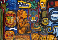 Samolepka flie 145 x 100, 58978337 - Graffiti in a wall in Mexico City - Graffiti ve zdi v Mexico City