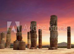 Samolepka flie 200 x 144, 59083059 - Toltec Sculptures in Tula, Mexico
