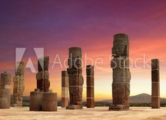 Fototapeta pltno 240 x 174, 59083059 - Toltec Sculptures in Tula, Mexico