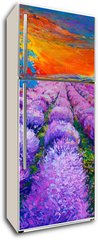 Samolepka na lednici fólie 80 x 200, 59143146 - Lavender fields - Levandulová pole