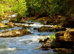 Fototapeta vliesov 100 x 73, 5922366 - Water rushing among rocks in river rapids in Ontario Canada