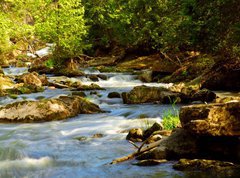 Fototapeta270 x 200  Water rushing among rocks in river rapids in Ontario Canada, 270 x 200 cm