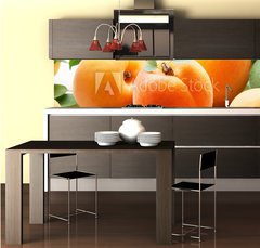 Fototapeta do kuchyn flie 260 x 60, 59284348 - Fresh apricots