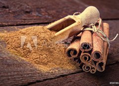 Fototapeta254 x 184  Cinnamon sticks and cinnamon powder, 254 x 184 cm