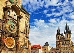 Samolepka flie 200 x 144, 60331923 - Prague, Czech Republic - view of square and astronomical clock