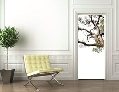 Samolepka na dvee flie 90 x 220, 60475741 - Big tree on a white background