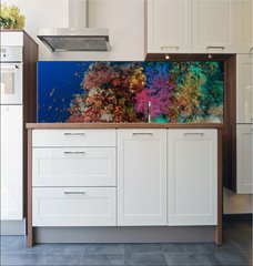 Fototapeta do kuchyn flie 180 x 60  Coral and fish, 180 x 60 cm