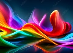 Samolepka flie 100 x 73, 607348262 - Abstract colorful smoke on a black background
