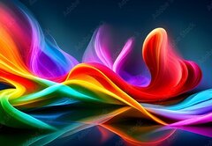 Samolepka fólie 145 x 100, 607348262 - Abstract colorful smoke on a black background