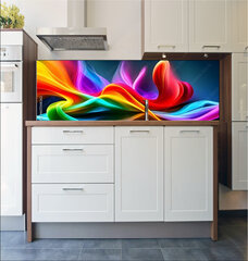 Fototapeta do kuchyn flie 180 x 60, 607348262 - Abstract colorful smoke on a black background