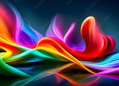 Samolepka flie 200 x 144, 607348262 - Abstract colorful smoke on a black background