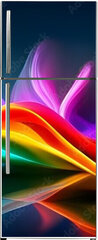 Samolepka na lednici fólie 80 x 200, 607348262 - Abstract colorful smoke on a black background